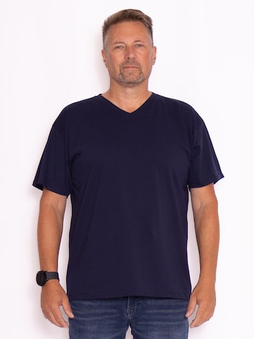 Maglietta 'V-Neck T-shirt' di FRUIT OF THE LOOM in blu: frontale