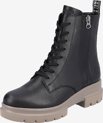 REMONTE Lace-Up Ankle Boots in Black: front