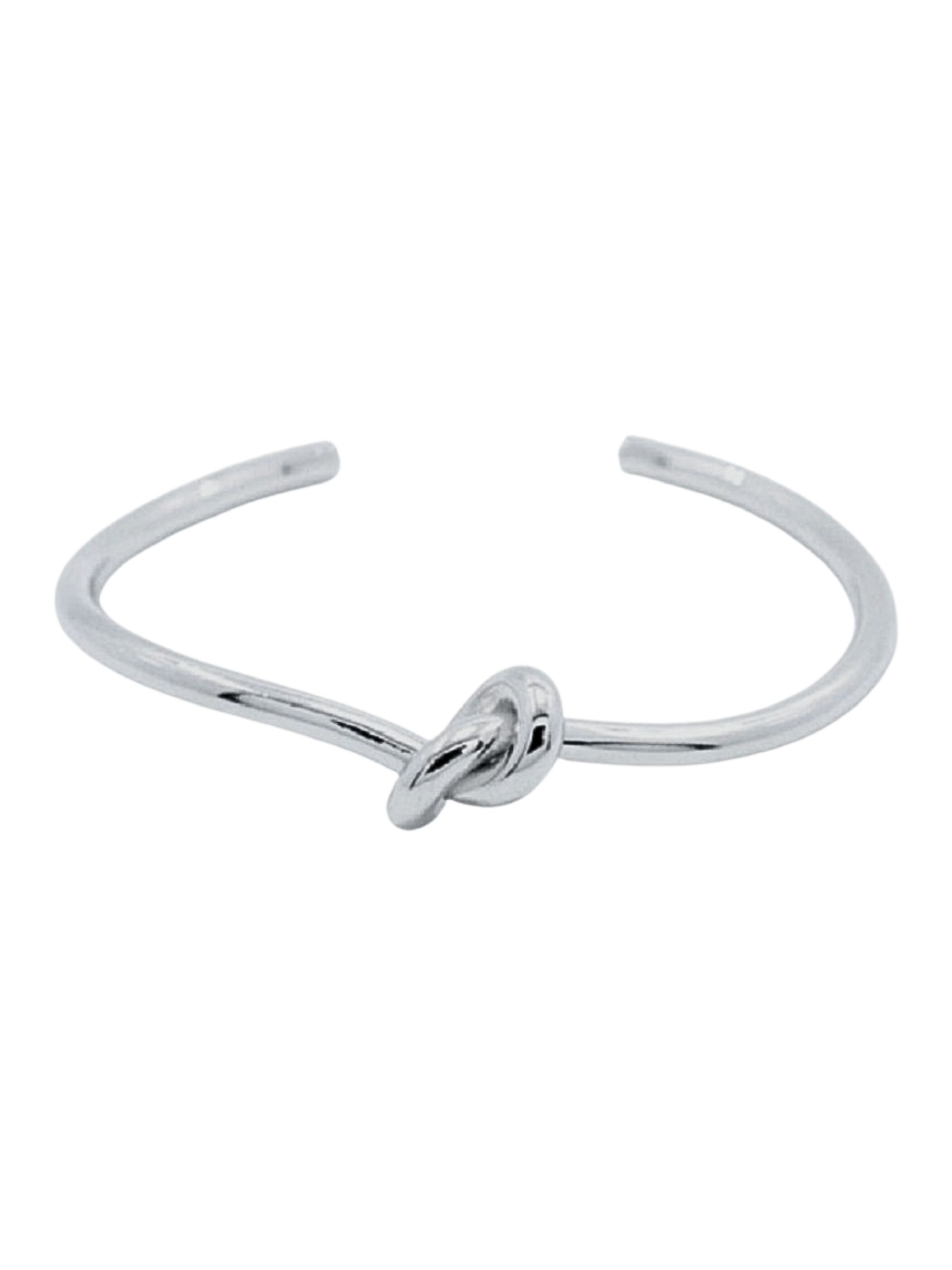 Engelsinn Armband Armreif 'Knot mit Schmuckbox' Edelstahl in Silber: Vorderseite