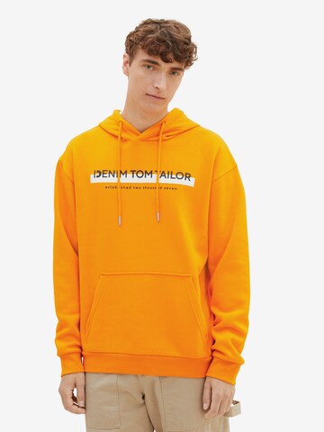 TOM TAILOR DENIM Majica | oranžna barva: sprednja stran