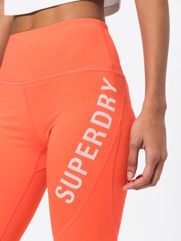 Superdry Skinny Urheiluhousut 'CORE ' värissä oranssi