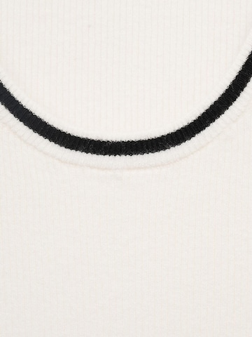 MANGO Knitted top 'SHADOWIN' in Beige