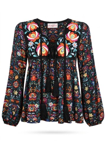 Miss June Blouse 'Blouse Tamarra' in Black: front