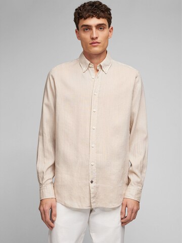 HECHTER PARIS Regular Fit Hemd in Beige: Vorderseite