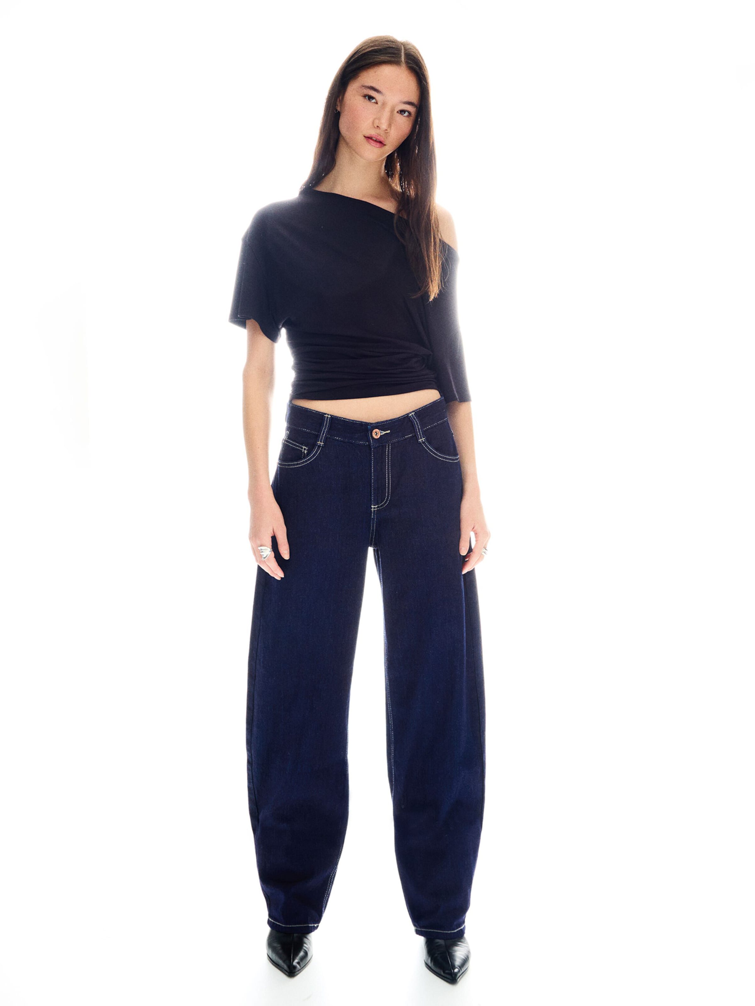 Bershka Tønde Jeans i blå