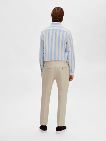 Coupe slim Pantalon à plis SELECTED HOMME en beige