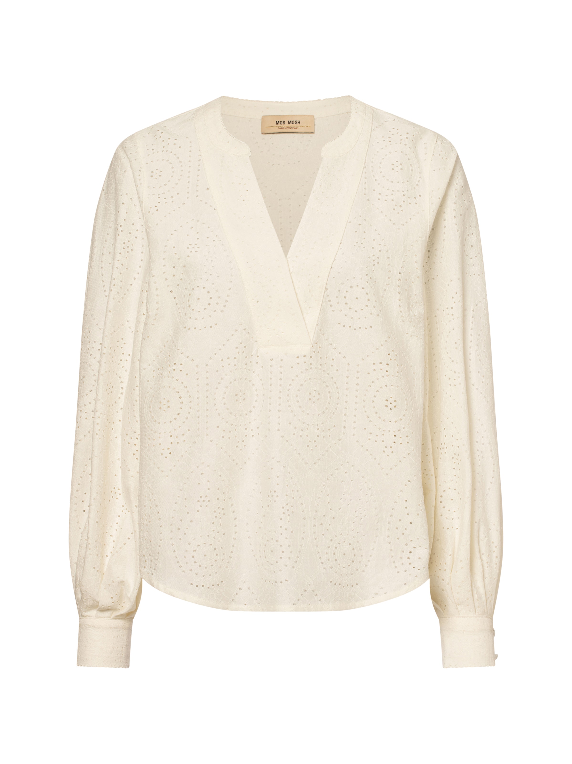 MOS MOSH Bluse ' MMYen Sina Lace ' in Weiß: Vorderseite