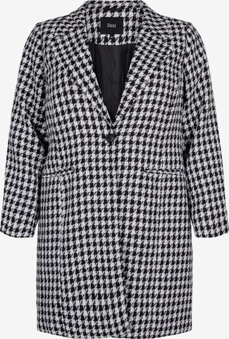 Zizzi Between-Seasons Coat 'Xapt' in Black: front