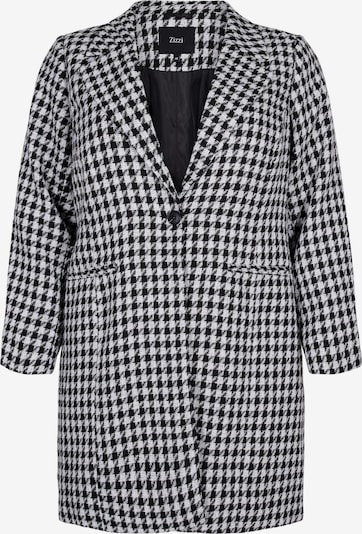 Palton de primăvară-toamnă 'Xapt' Zizzi pe negru / alb, Vizualizare produs