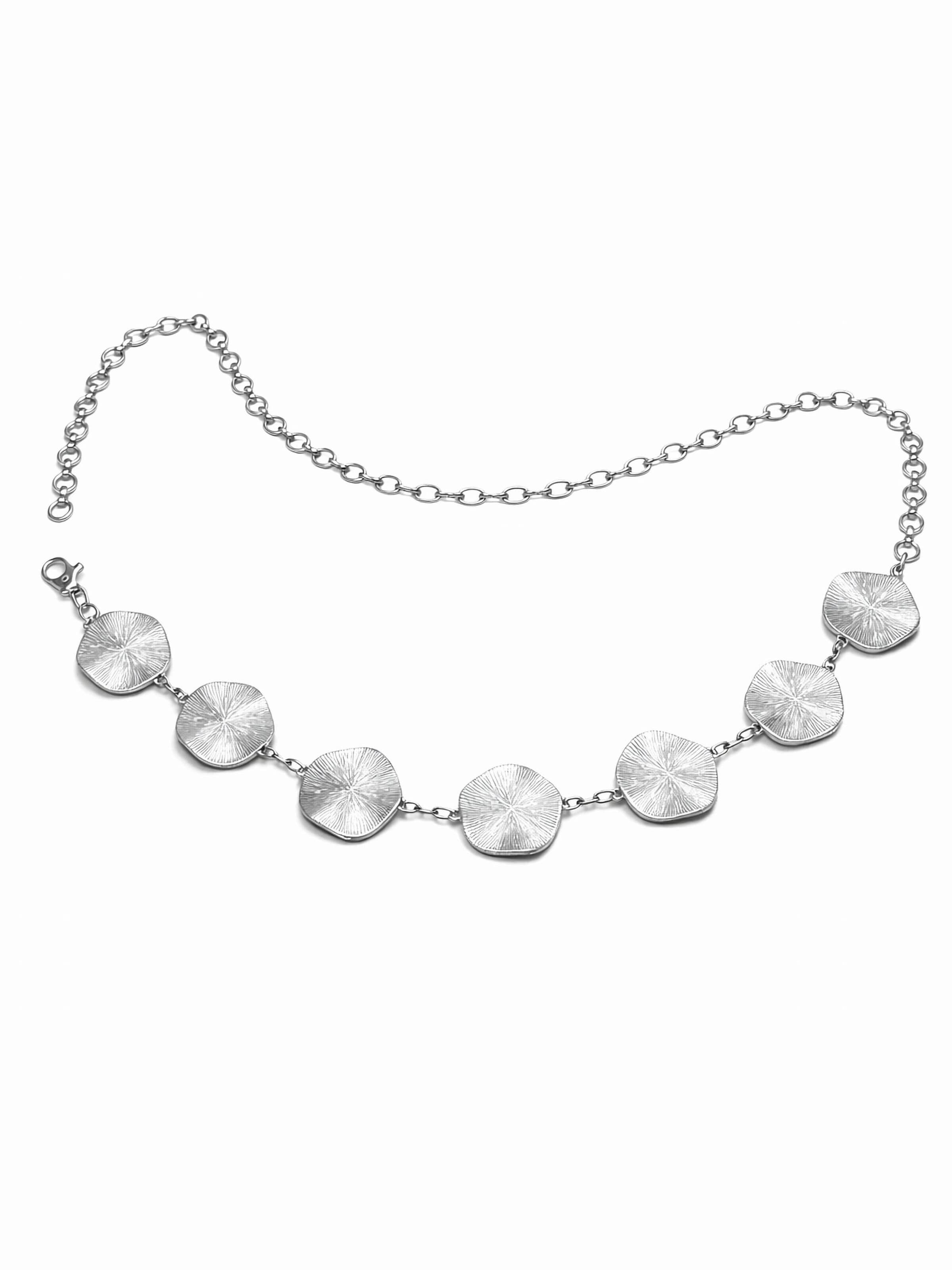 COLLEZIONE ALESSANDRO Gürtel 'Hawaii'‌‌‌ in Silber: Vorderseite