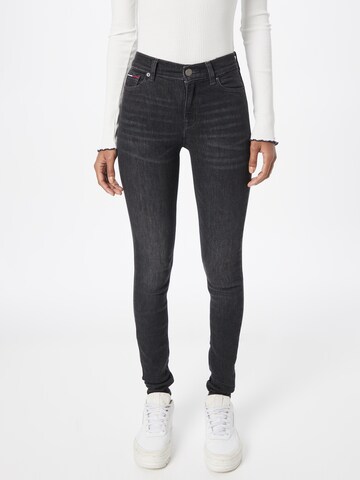 Tommy Jeans Skinny Jeans 'NORA' in Schwarz: predná strana