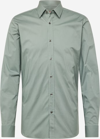 HUGO Red Slim fit Overhemd 'Elisha' in Groen: voorkant