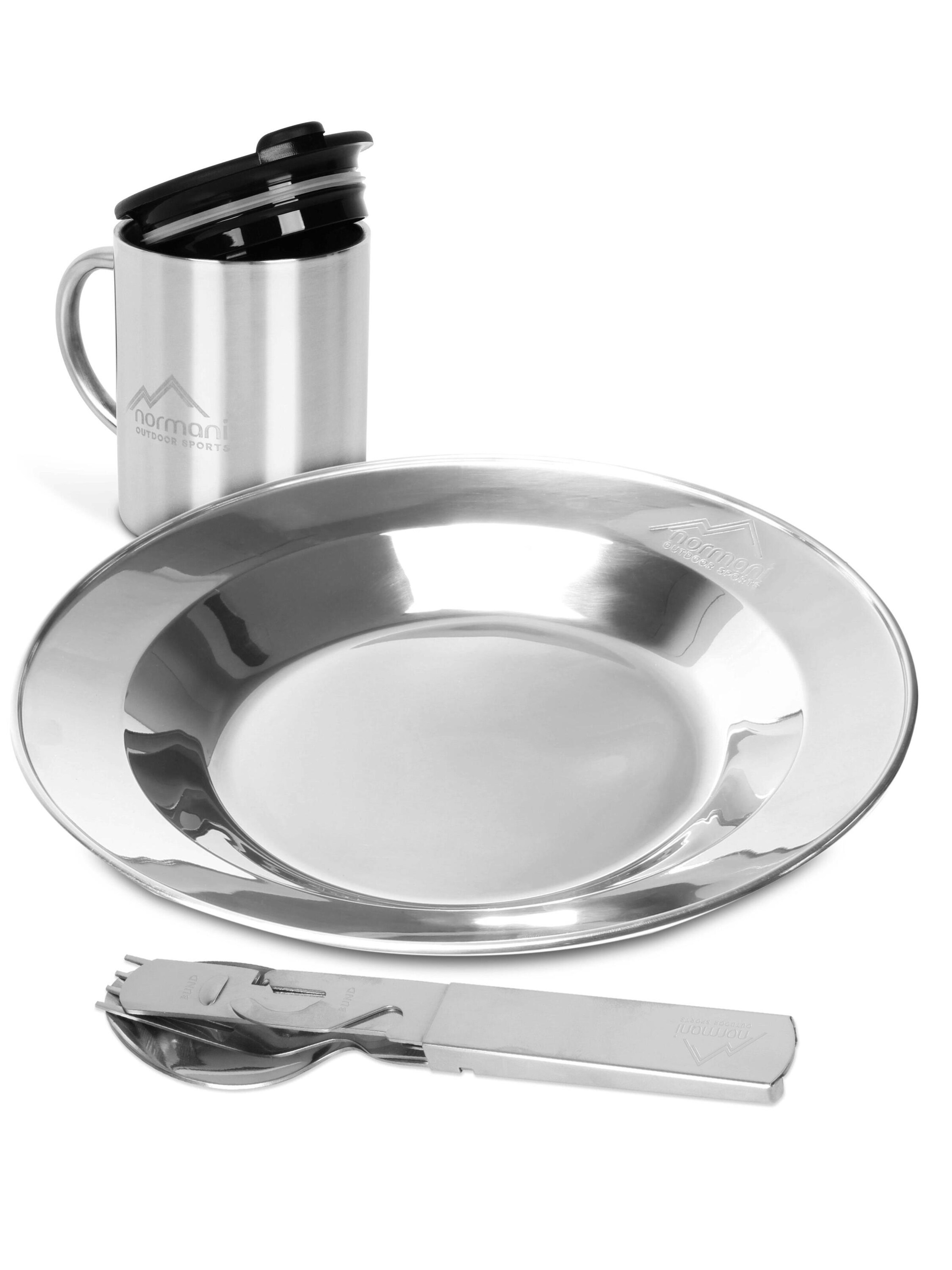 normani Tableware set in Silver: front