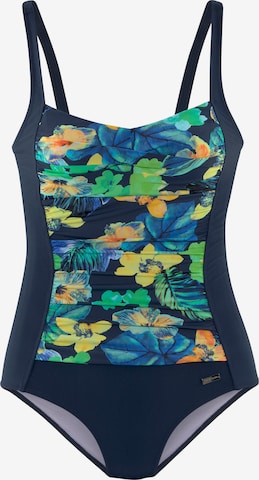 LASCANA T-shirt Swimsuit in Blue: front