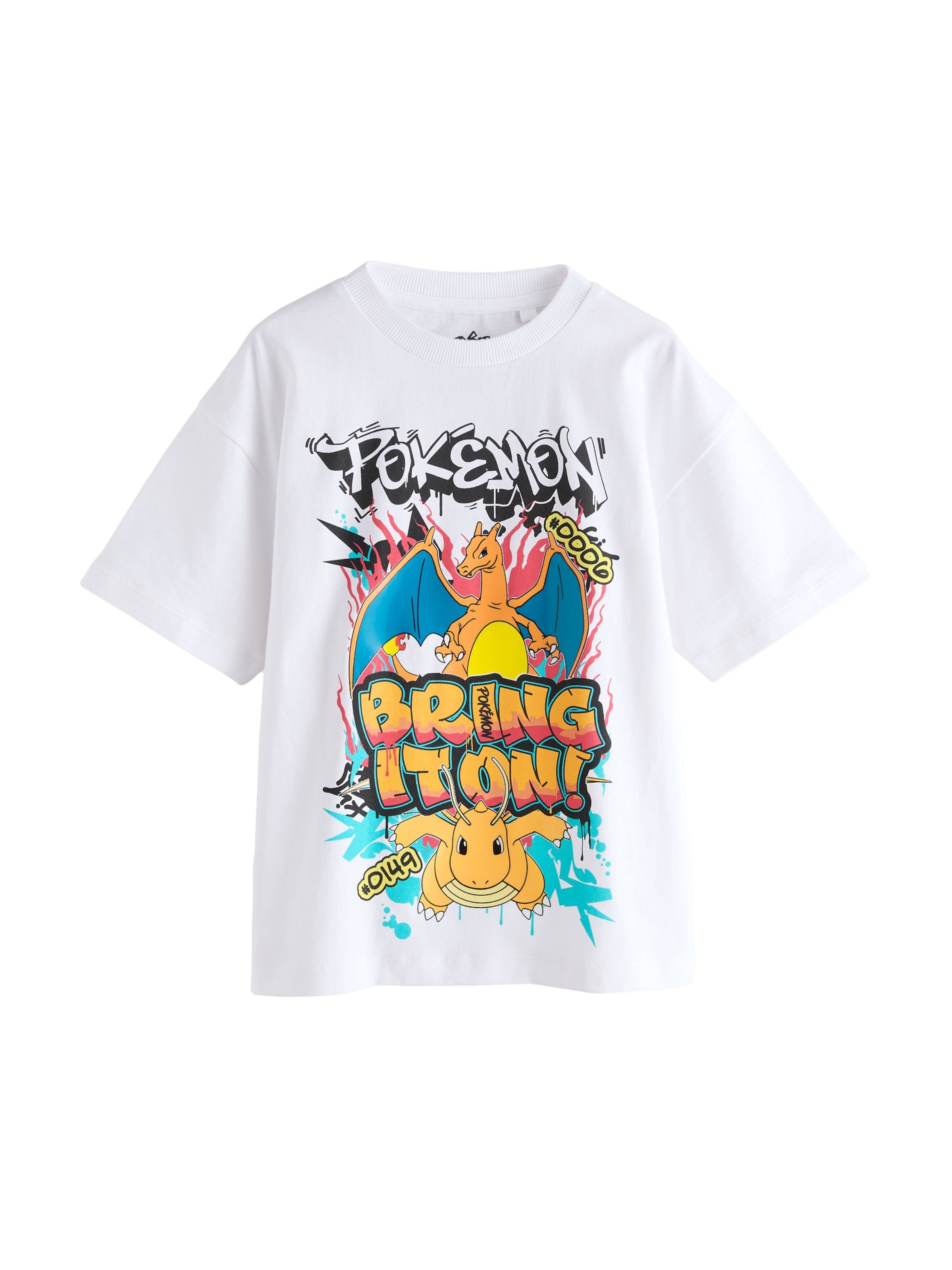 Next T-Shirt 'Pokémon' in Weiß: Vorderseite