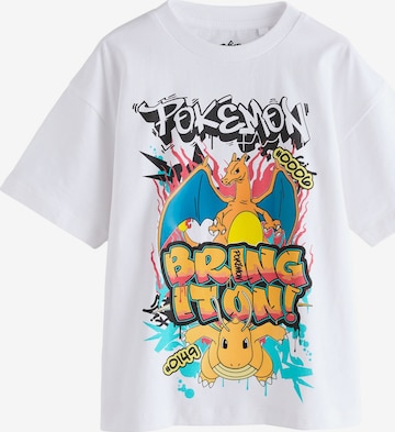 Next T-Shirt 'Pokémon' in Weiß: Vorderseite