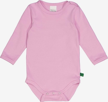 Fred's World by GREEN COTTON Rompertje/body 'Langarm' in Roze: voorkant