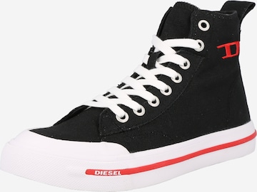 DIESEL - Sapatilhas altas 'S-Athos' em preto: frente