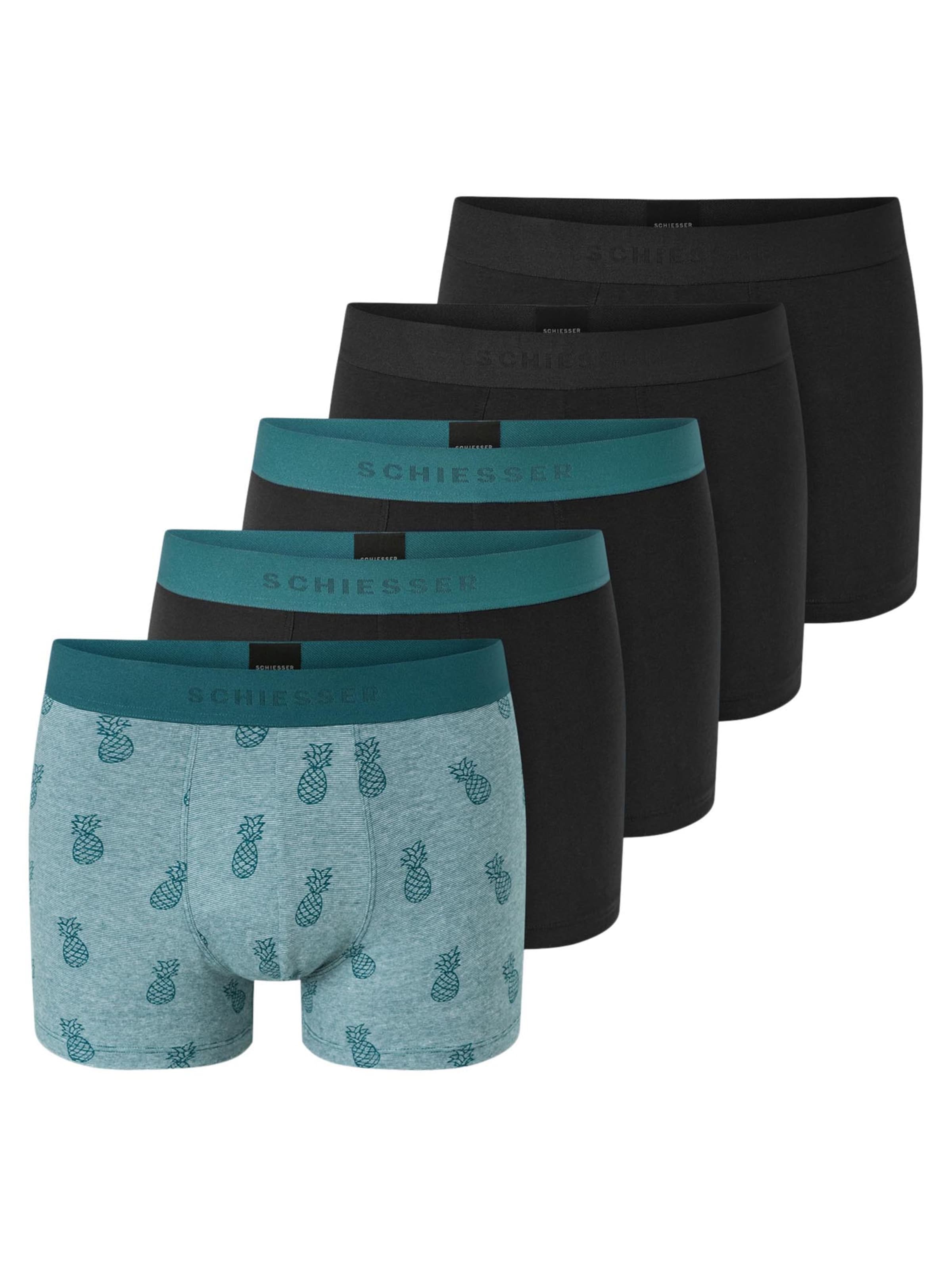 SCHIESSER Boxer shorts '95/5 Cotton' in Blue: front