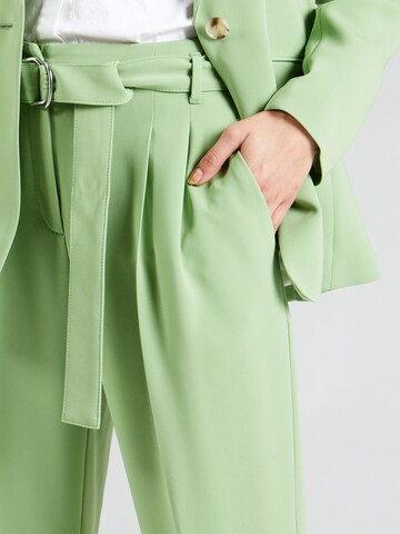 BOSS Regular Pleat-Front Pants 'Tapiah' in Green