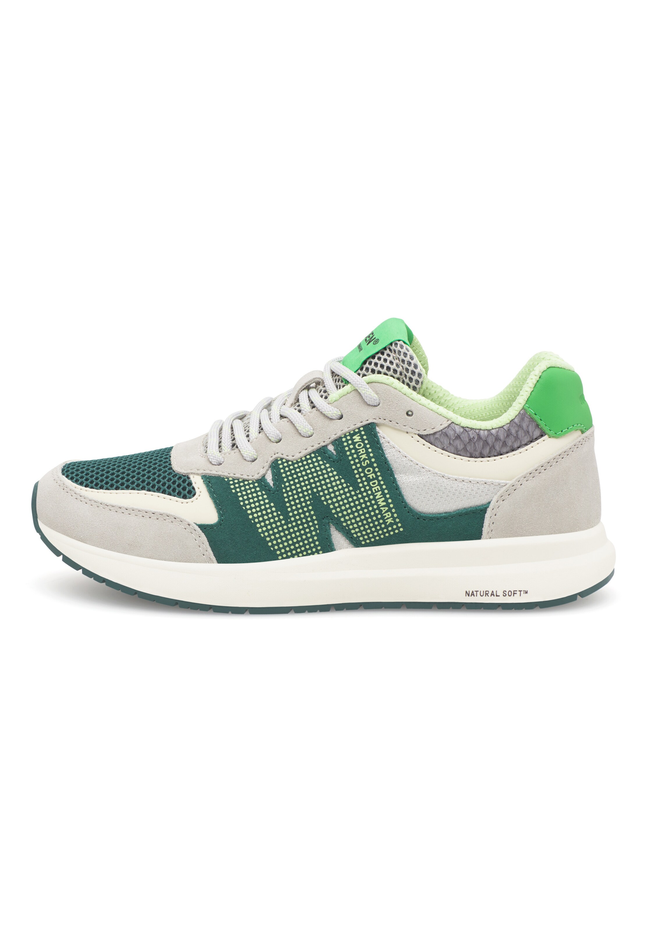 WODEN Sneakers laag 'Rigmor Open Mesh' in Groen: voorkant