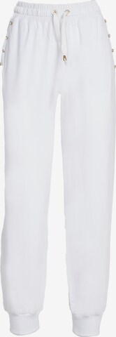 Effilé Pantalon Influencer en blanc : devant