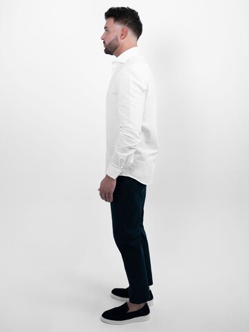 Vercate Slim Fit Businesshemd 'No. 9' in Weiß