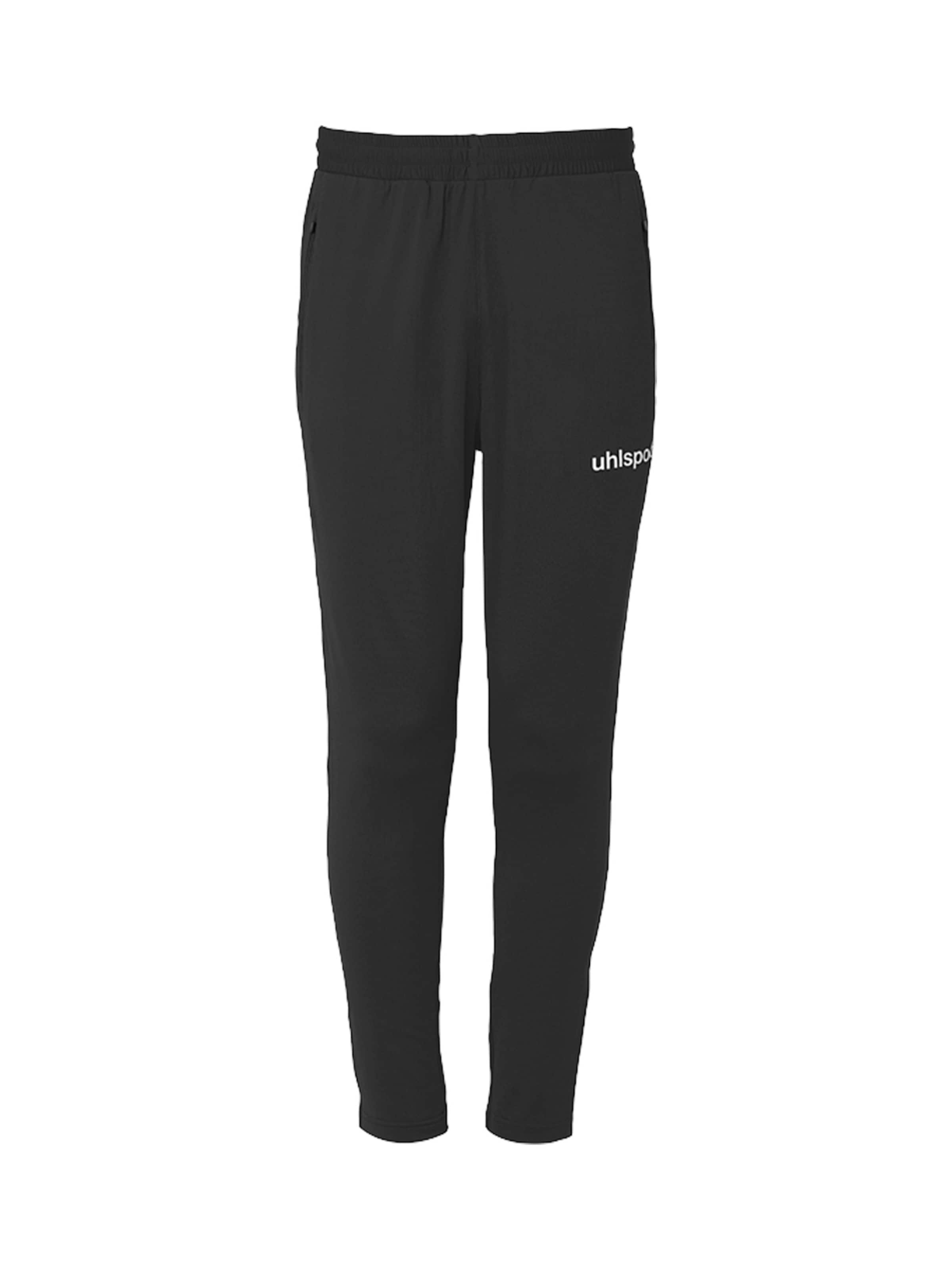 UHLSPORT Tapered Παντελόνι φόρμας σε μαύρο: μπροστά