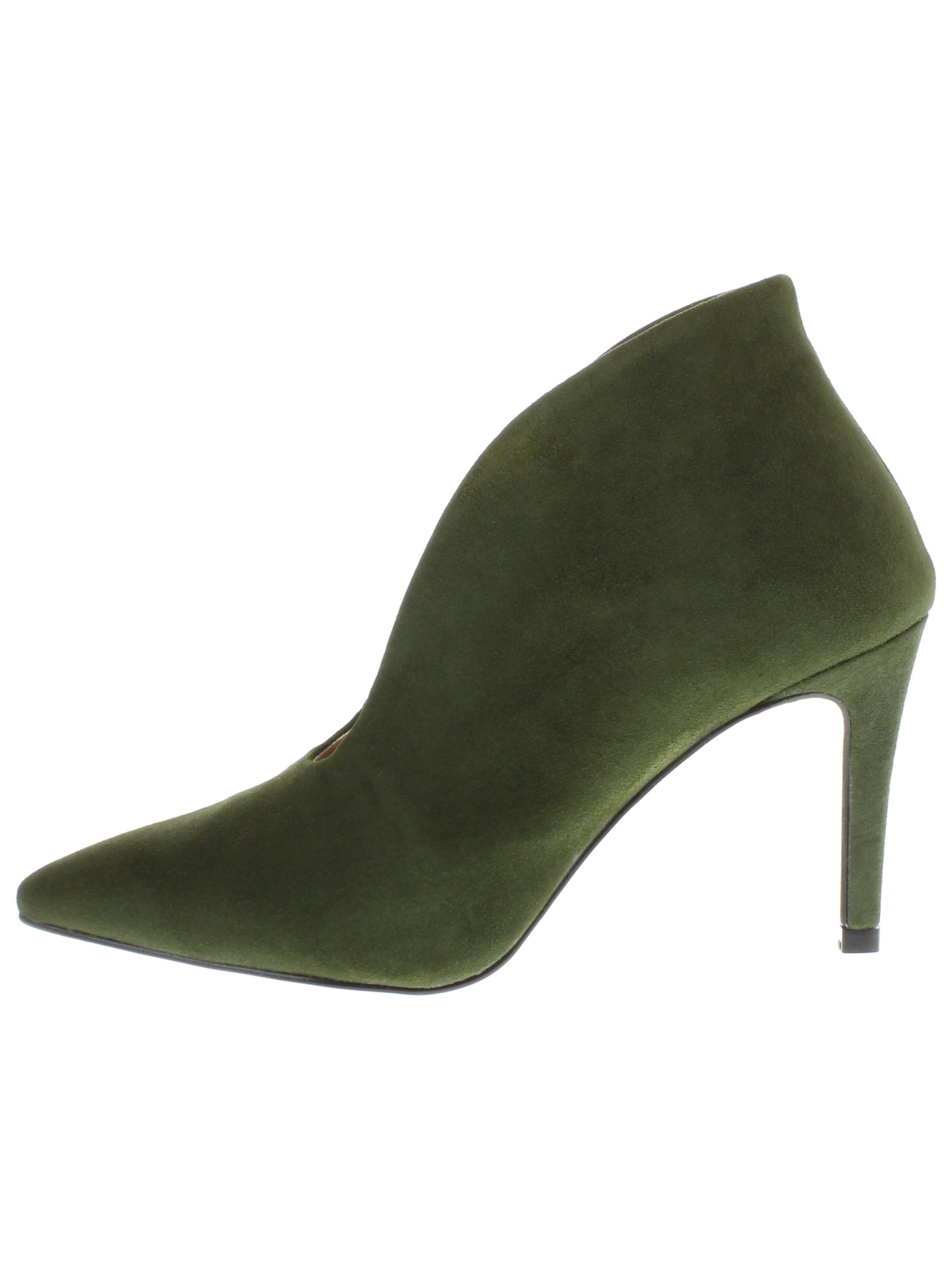 XAVER LUIS Schuhmanufaktur Pumps 'JULIE - Highcut Pumps aus feinem Leder'‌‌‌‌‌‌‌‌‌‌ in Grün: Vorderseite