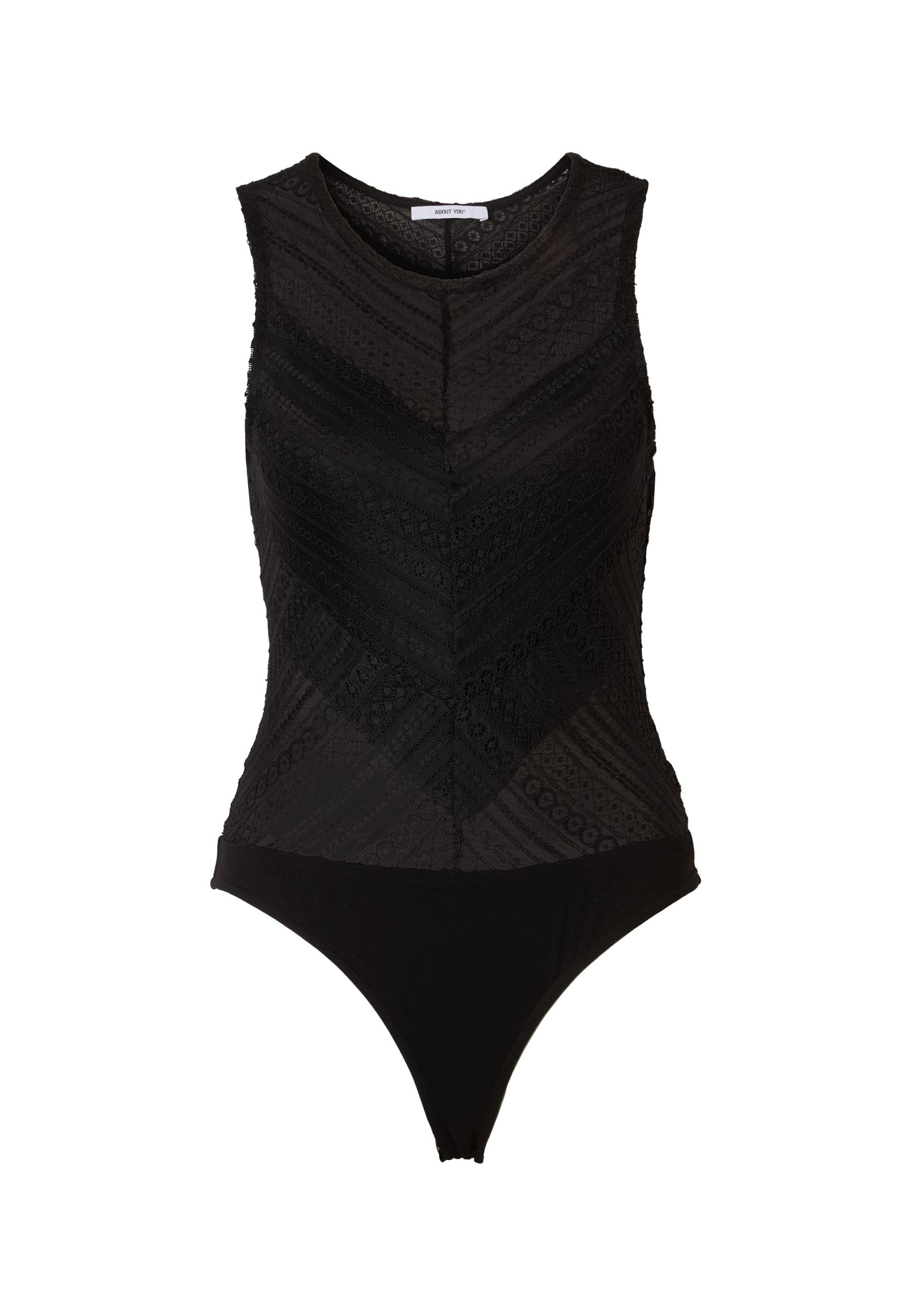 ABOUT YOU Shirt Bodysuit 'Finja' in Black: front