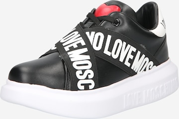 Love Moschino Rövid szárú sportcipők 'LOVE RUNNING' - fekete: elől