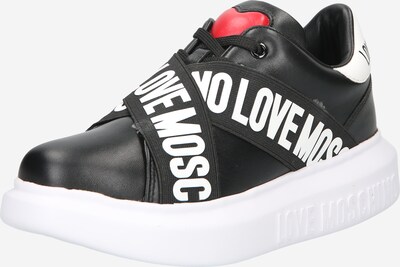 Love Moschino Zemie brīvā laika apavi 'LOVE RUNNING', krāsa - sarkans / melns / balts, Preces skats