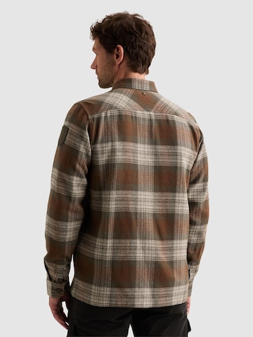 Regular fit Camicia 'Overshirt with check pattern and chest pockets' di PME Legend in marrone