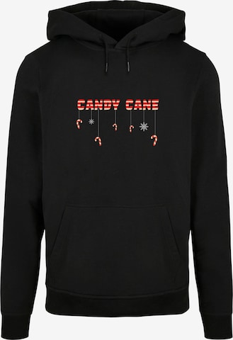 Merchcode Sweatshirt 'Candy Cane' in Schwarz: predná strana