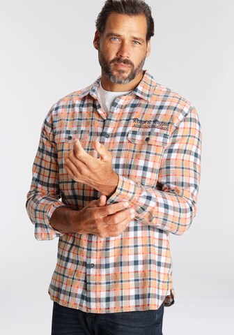 Man's World Regular fit Button Up Shirt in Orange: front