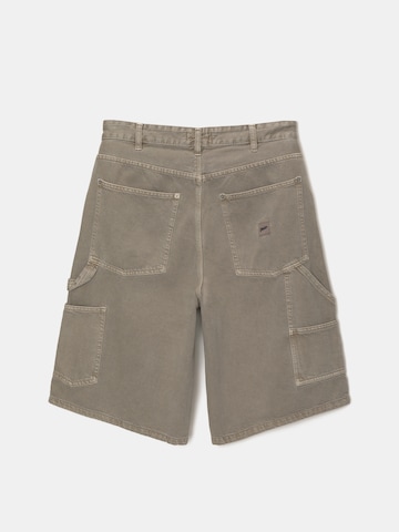 Largi Jeans de la Pull&Bear pe maro