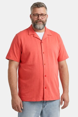 Men Plus Regular Fit Hemd in Orange