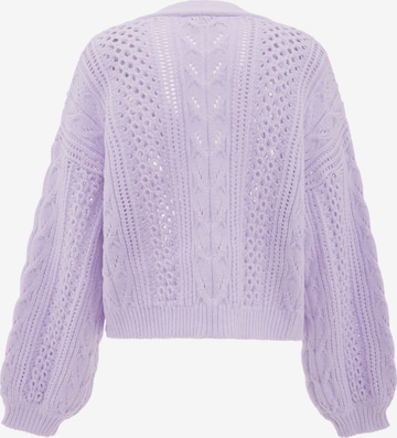 Cardigan aleva en violet