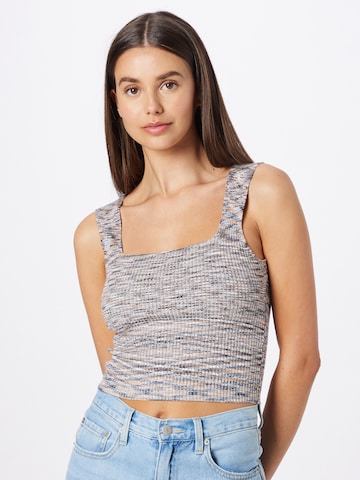 Tops en tricot 'ANGLED' Abercrombie & Fitch en bleu : devant