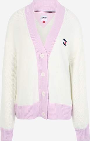 Tommy Jeans Knit Cardigan in Beige: front