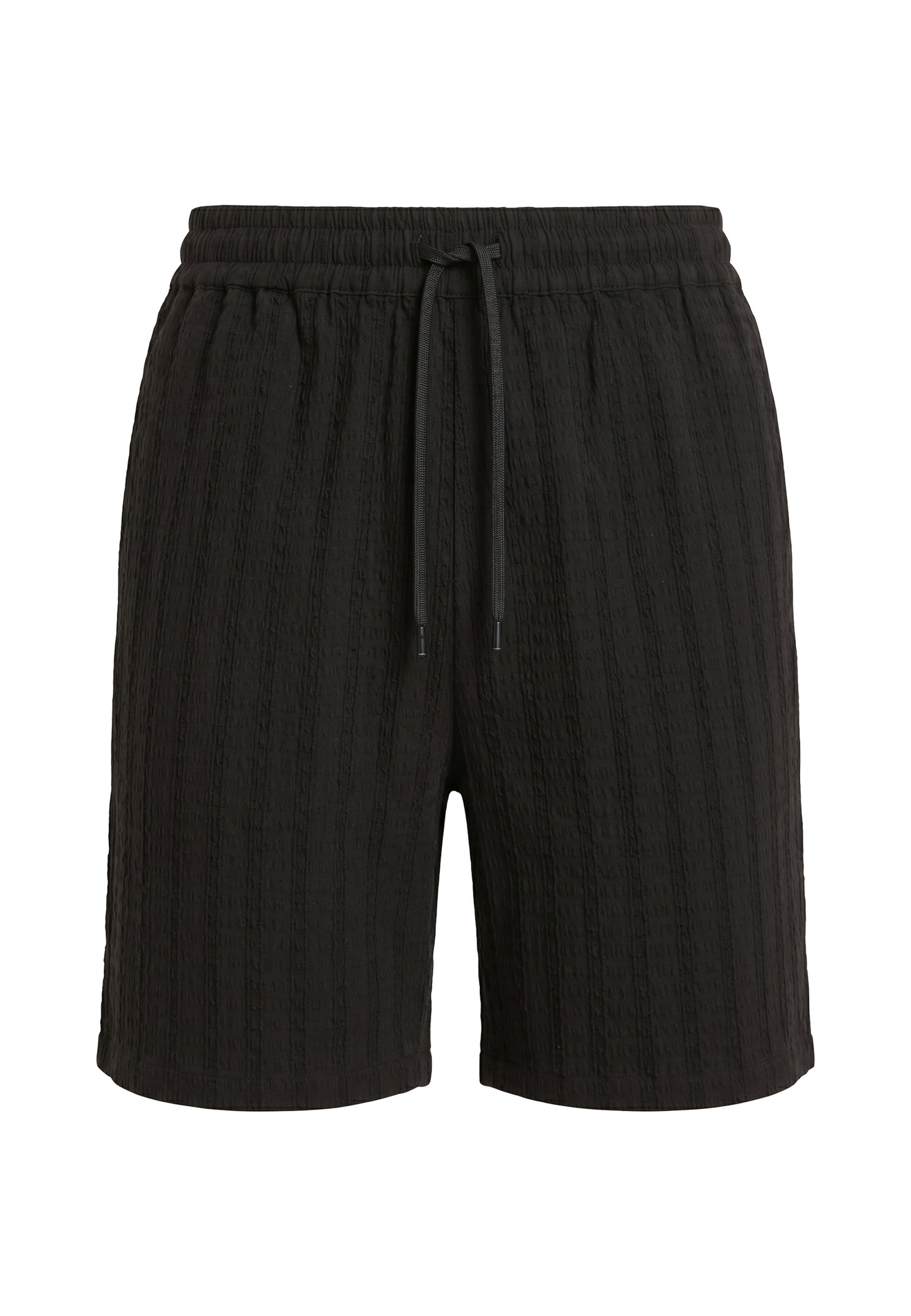 Urban Classics Regular Broek in Zwart: voorkant