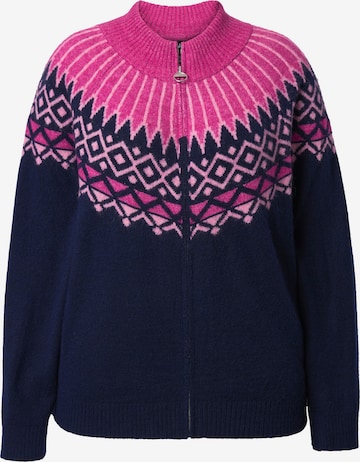 Ulla Popken Gebreid vest in Blauw: voorkant