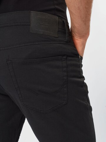 JACK & JONES Úzky strih Nohavice 'Glenn' - Čierna