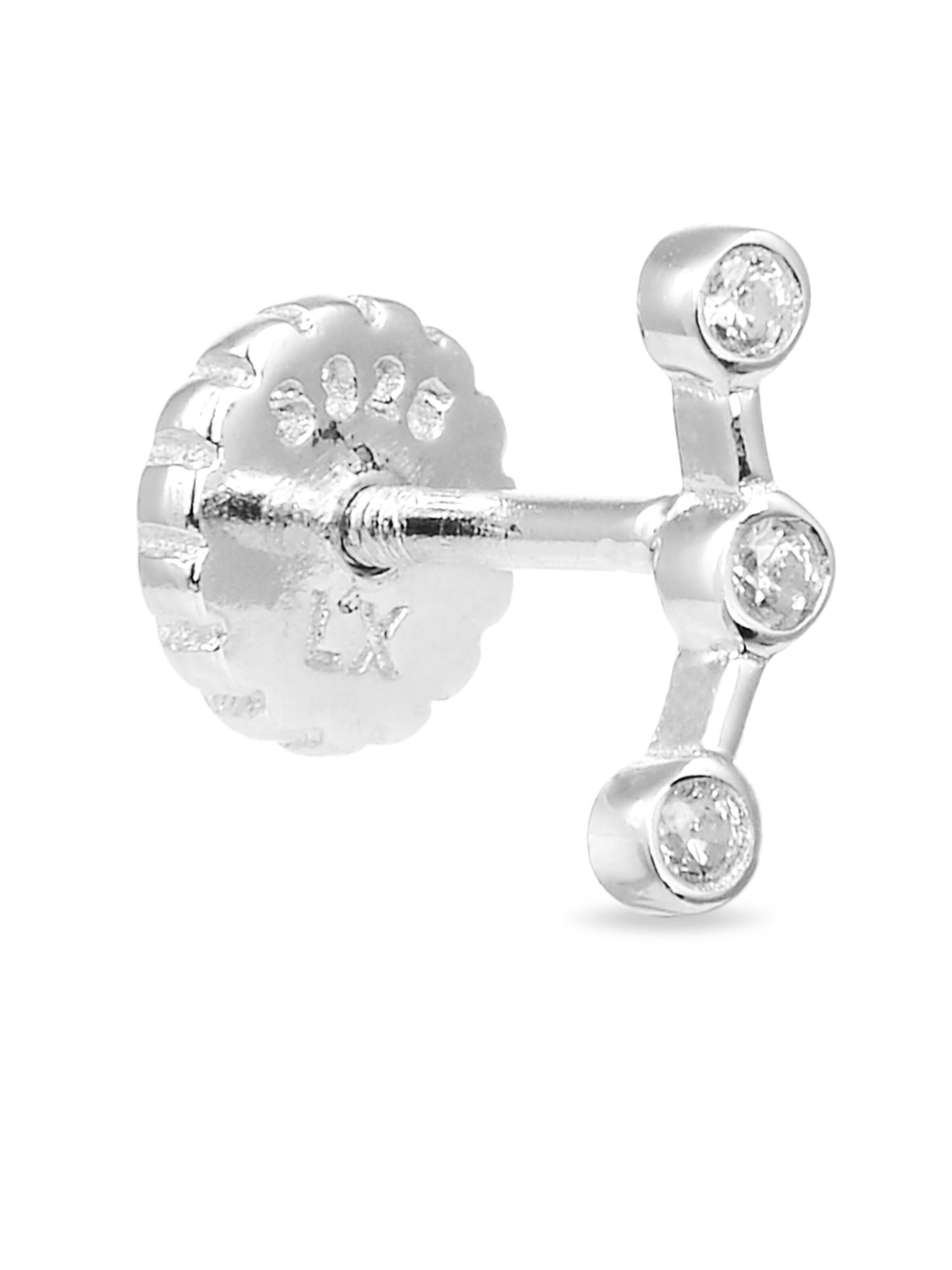 Luxenter Piercingsmykke 'Qant' i hvid: forside