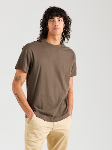 T-Shirt 'ESSENTIAL' Abercrombie & Fitch en beige : devant