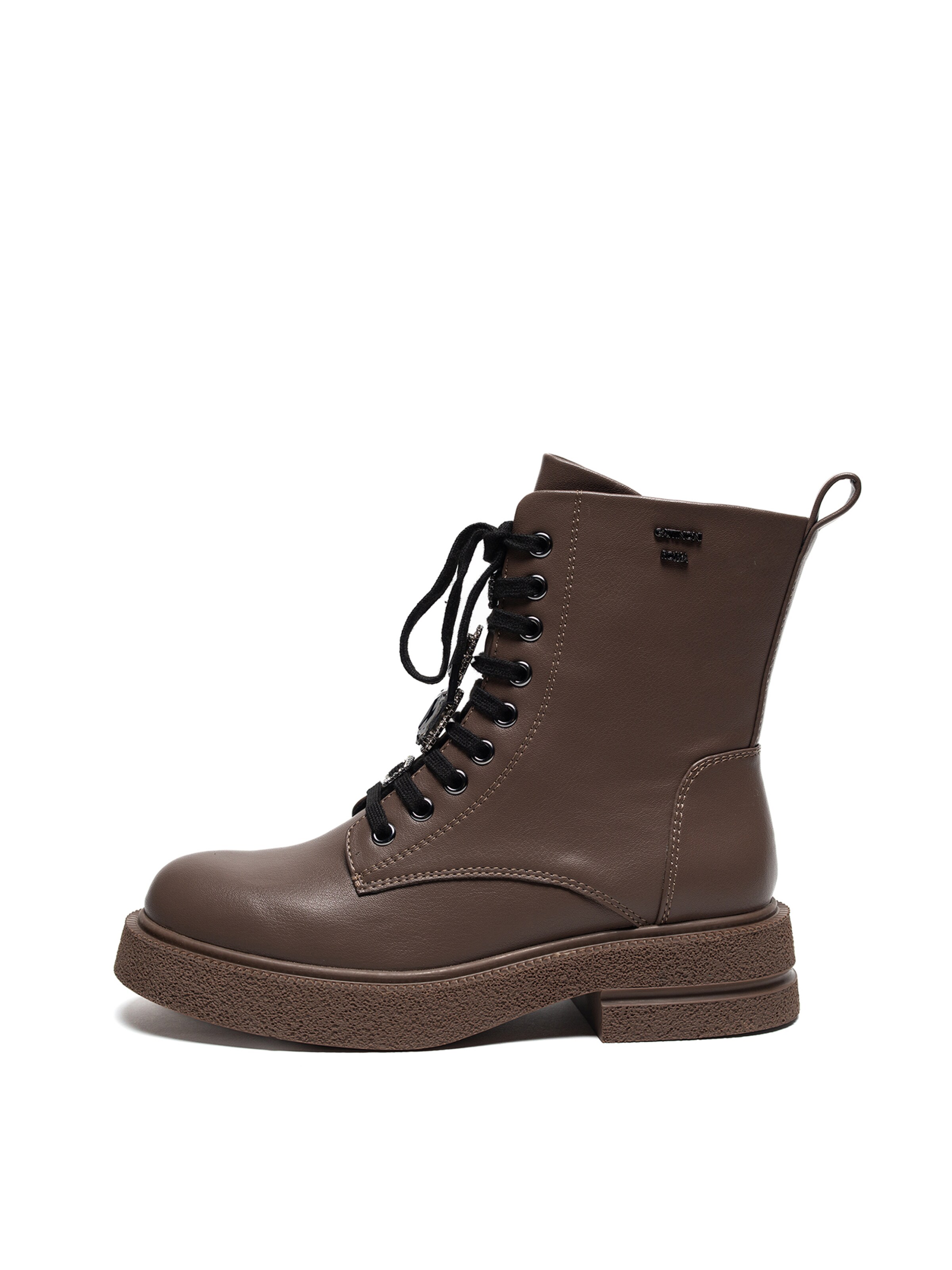 Gattinoni Lace-up bootie in Brown: front