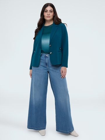 Fiorella Rubino - Pierna ancha Vaquero en azul
