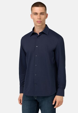 Boggi Milano Regular Fit Hemd in Blau: Vorderseite
