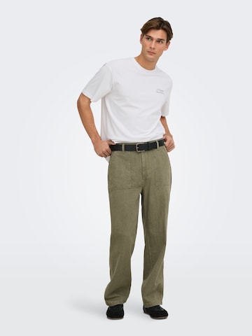 Only & Sons - Camiseta 'ONSAXEL COFFEE' en blanco