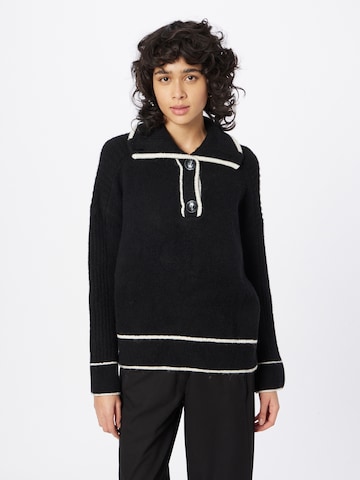 River Island Sweater in Black: front